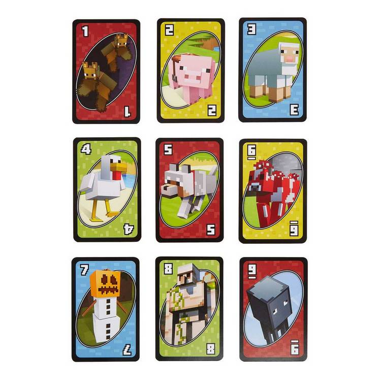 Uno Minecraft card game 112 cards, imported from the UK