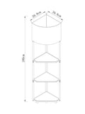 Brown corner wood shelf floor lamp - British product