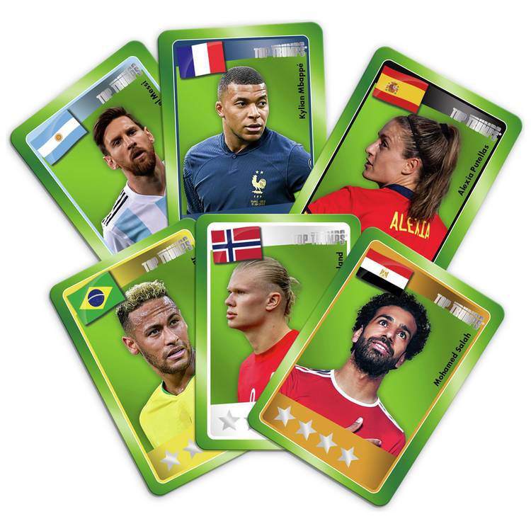 Top Trumps card game World Football Stars, imported from the UK