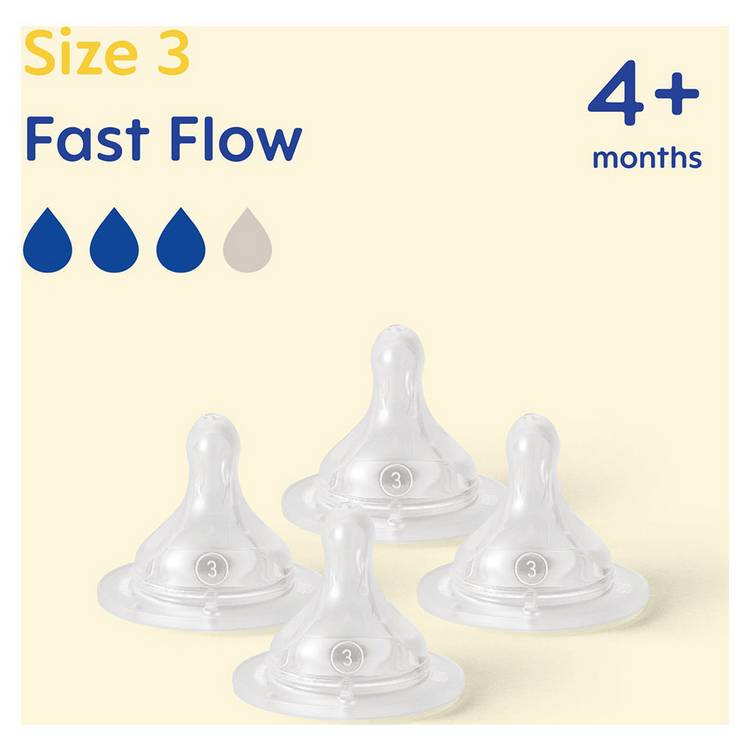MAM fast flow bottle teats 4 pack - British product
