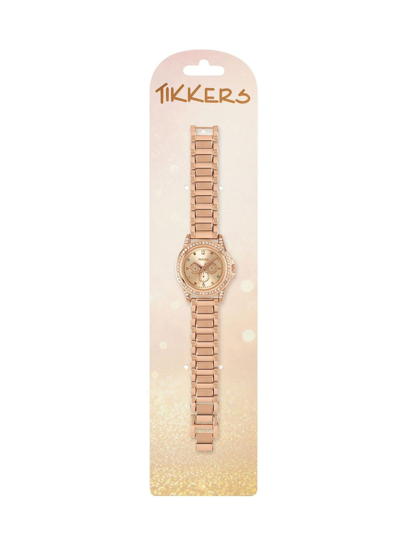 Peers Hardy Tikkers rose gold watch with multicoloured stone dial, imported from the UK