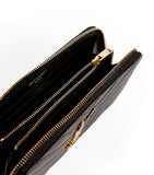 Saint Laurent matelassé leather wallet with YSL monogram (British brand)