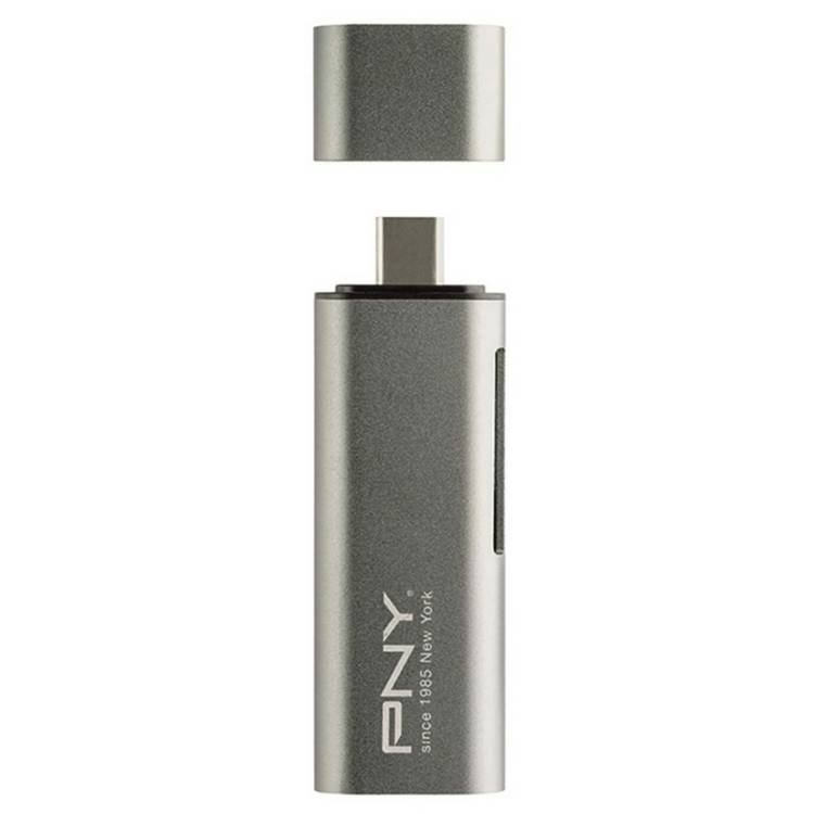 PNY 3 Port USB-C card reader, UK version
