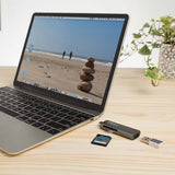 PNY 3 Port USB-C card reader, UK version