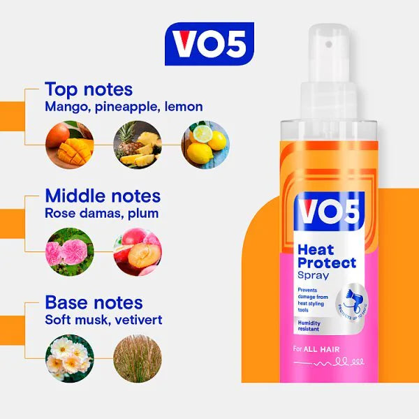 VO5 heat protect spray Heat-Activated Complex 200ml (British brand)