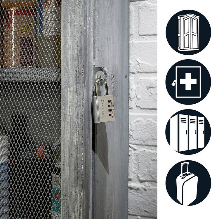 Master Lock combination padlock, 4-digit code lock (British brand)