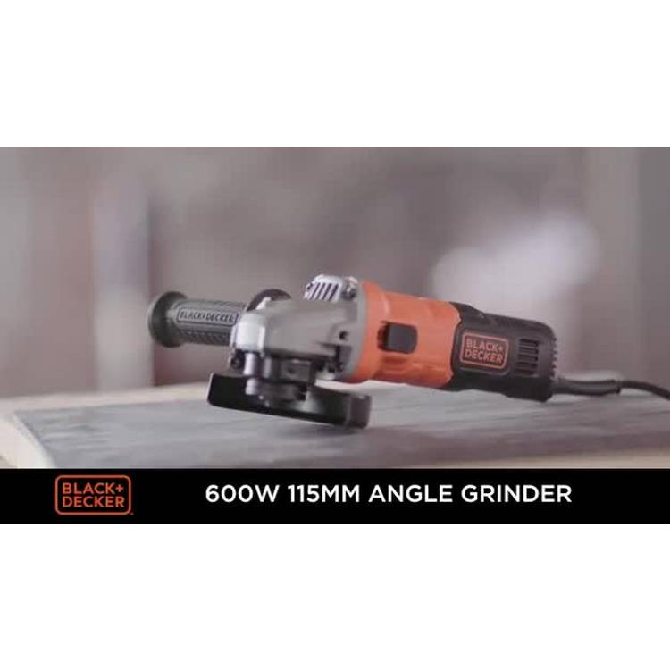 Black Decker 115mm angle grinder 710W with cutting discs, imported from UK