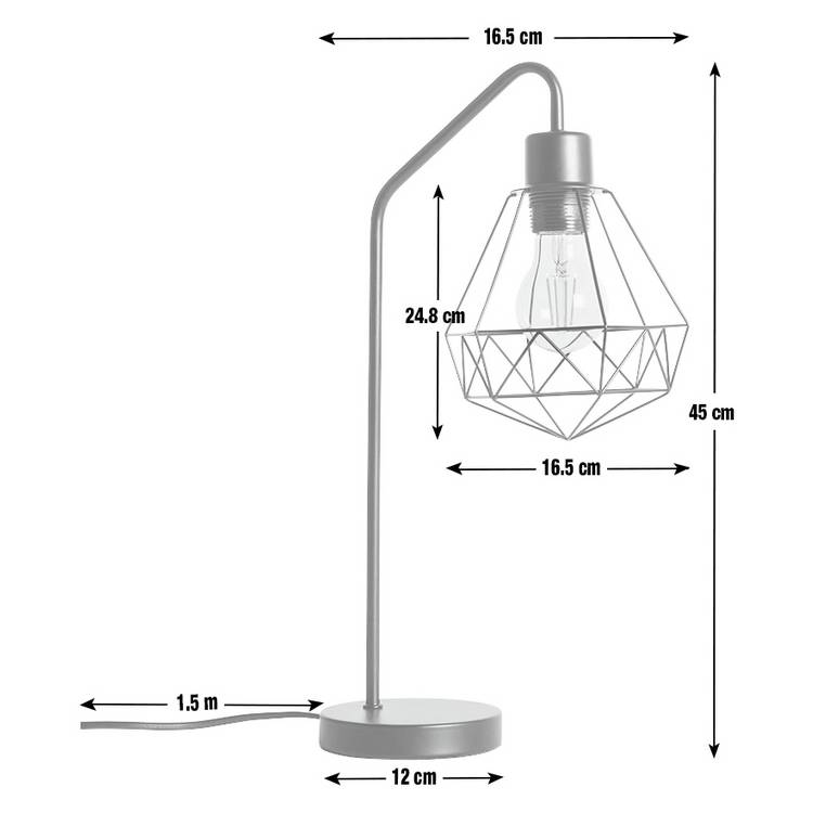 Argos Home Kanso Stick table lamp in black - British product