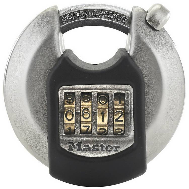 Master Lock combination disc padlock stainless steel, imported from the UK