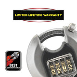 Master Lock combination disc padlock stainless steel, imported from the UK