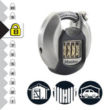 Master Lock combination disc padlock stainless steel, imported from the UK