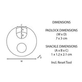 Master Lock combination disc padlock stainless steel, imported from the UK