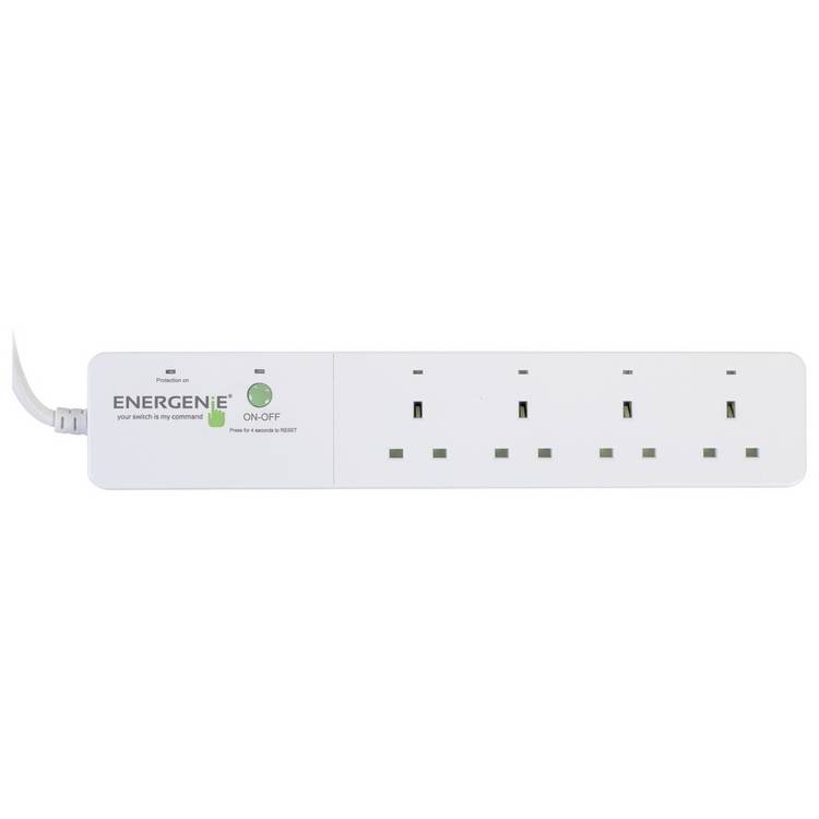 Energenie extension lead surge protected 4 socket 1.8m, imported from the UK