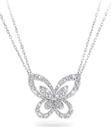 Harrods Graff Large White Gold and Diamond Butterfly Necklace- Buy online at McGrocer
