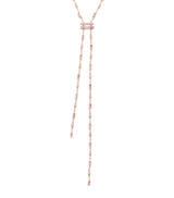 Harrods SHAY Rose Gold Diamond and Sapphire Cascade Y Necklace- Buy online at McGrocer