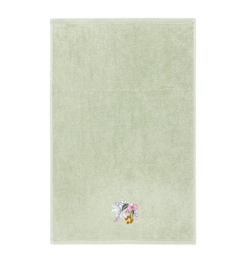 Yves Delorme embroidered orchidee guest towel 45cm x 70cm (British brand)