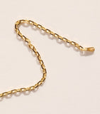Jade Trau yellow gold rectangle chain necklace, UK version