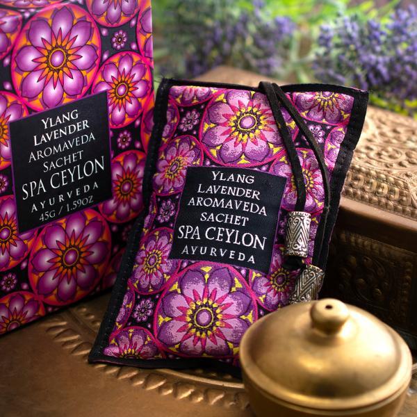 SPA CEYLON Aromaveda Ylang Lavender sachet 45g, imported from the UK