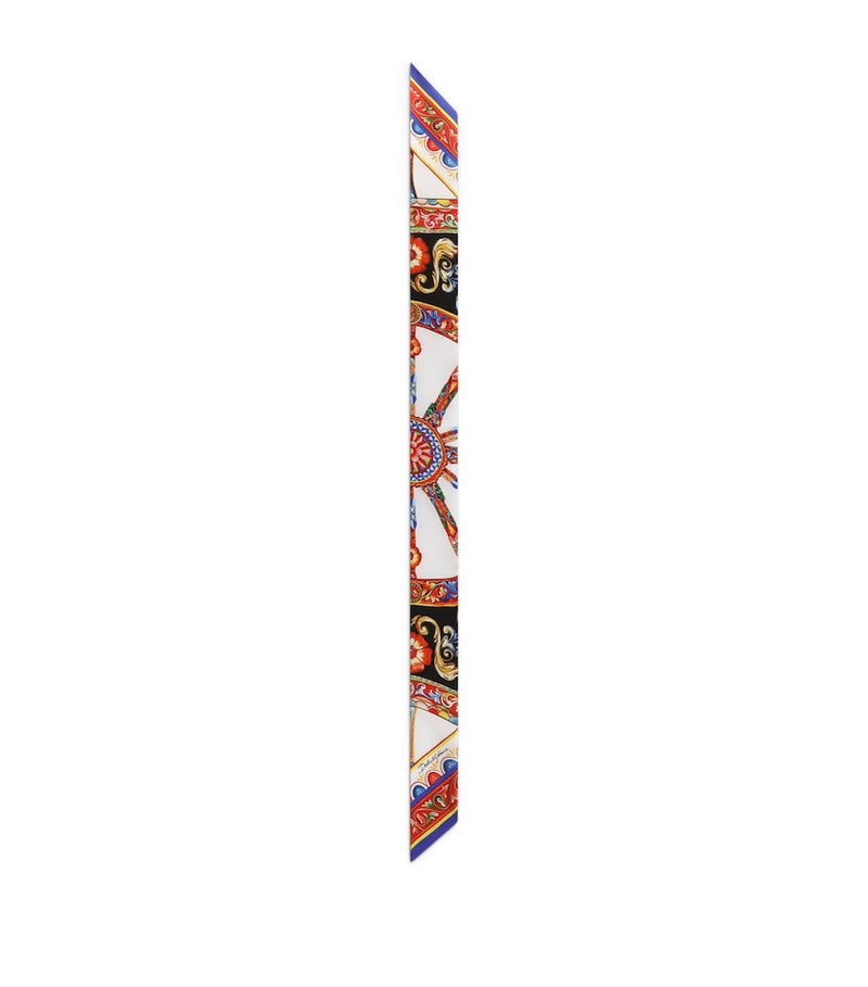 Dolce&Gabbana silk scarf Carretto Print 6x100cm, UK version