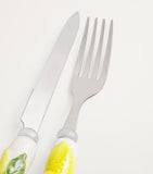 Les-Ottomans ceramic lemon cutlery set 4-piece, UK version