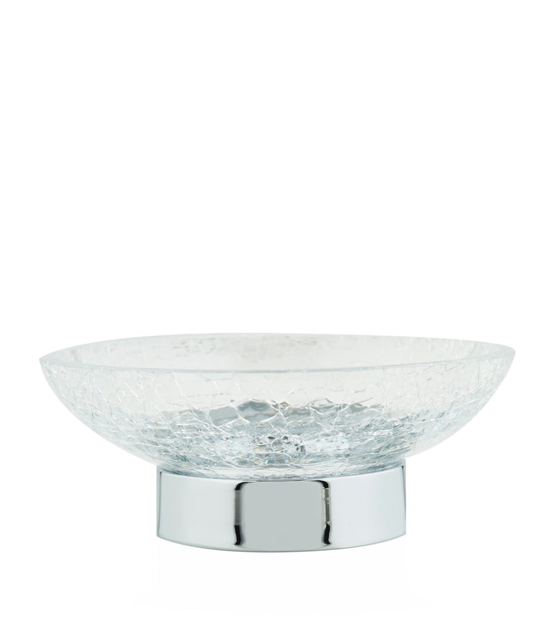 ZODIAC cracked crystal soap dish (British brand)