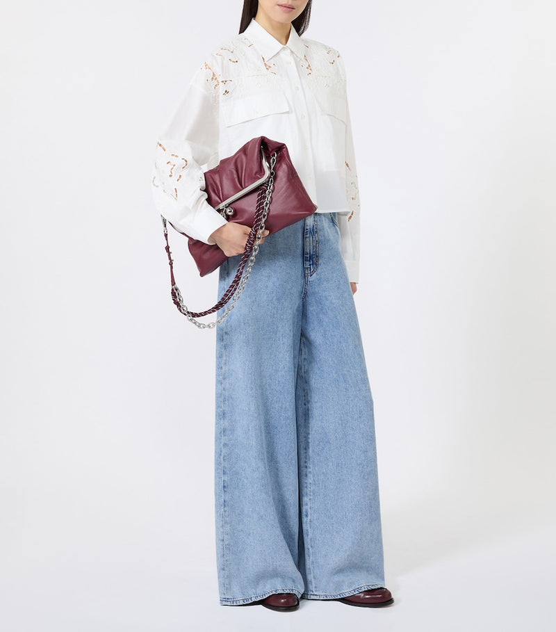Weekend Max Mara Pasticcino leather clutch bag (British brand)