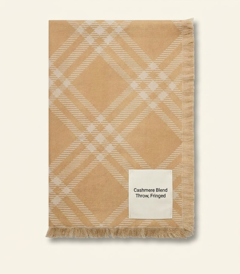 Burberry wool-silk check scarf 200cm x 65cm (British brand)