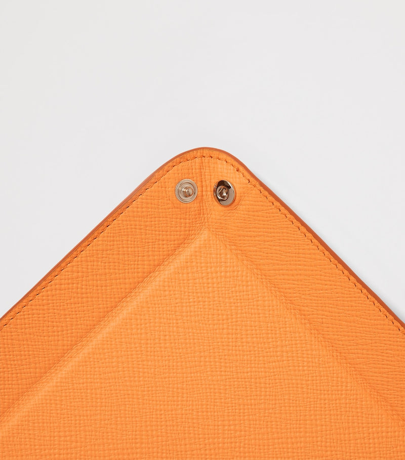Smythson small leather panama rectangular trinket tray (British brand)
