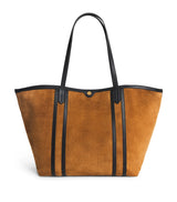 Harrods Harrods Suede Leather-Trim Tote Bag - 30cm x 50cm x 28cm- Buy online at McGrocer