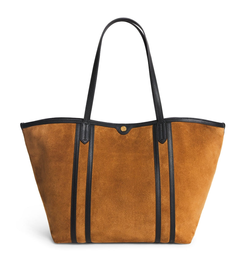 Harrods suede leather-trim tote bag, UK version