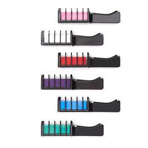 Livingandhome Temporary Hair Chalk Comb 6 Colours Kids Hair Accessories