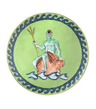 GINORI 1735 porcelain charger plate with Neptune illustration, 33cm, UK version