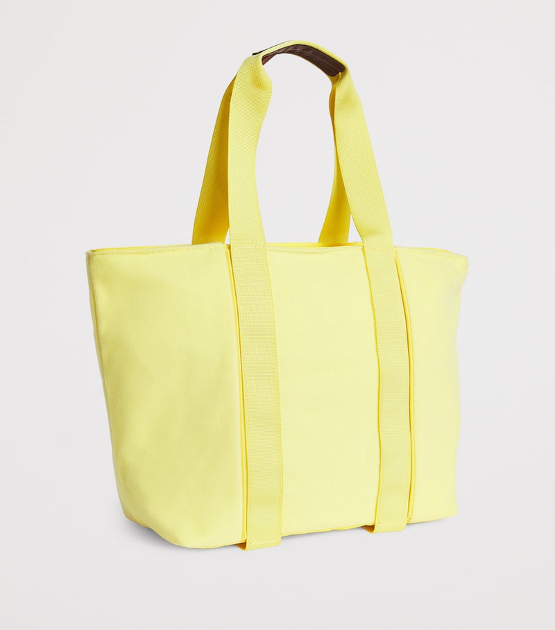 Becco Bags felt tote bag with patches, imported from the UK