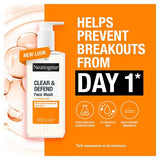 Neutrogena Clear & Defend Facial Wash 200ml, imported from the UK