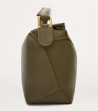 LOEWE Mini Puzzle Edge calfskin leather top-handle bag, imported from the UK