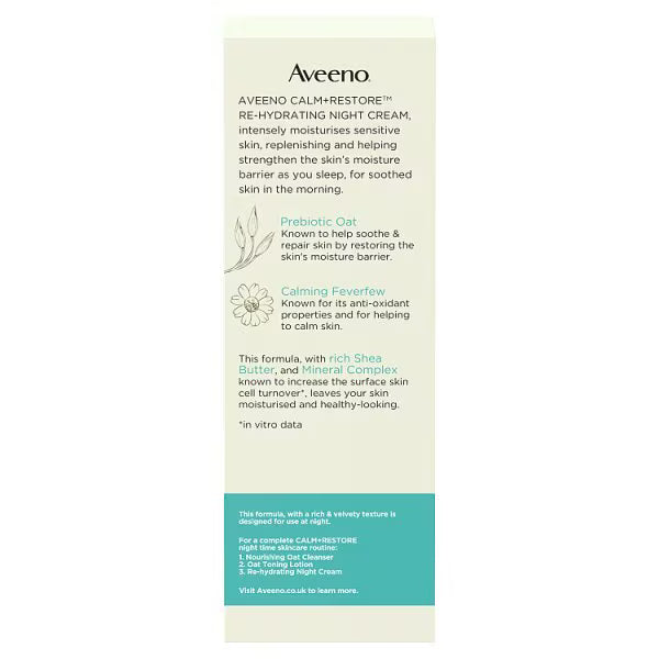 Aveeno Calm Restore Face Night Cream 50ml - British product