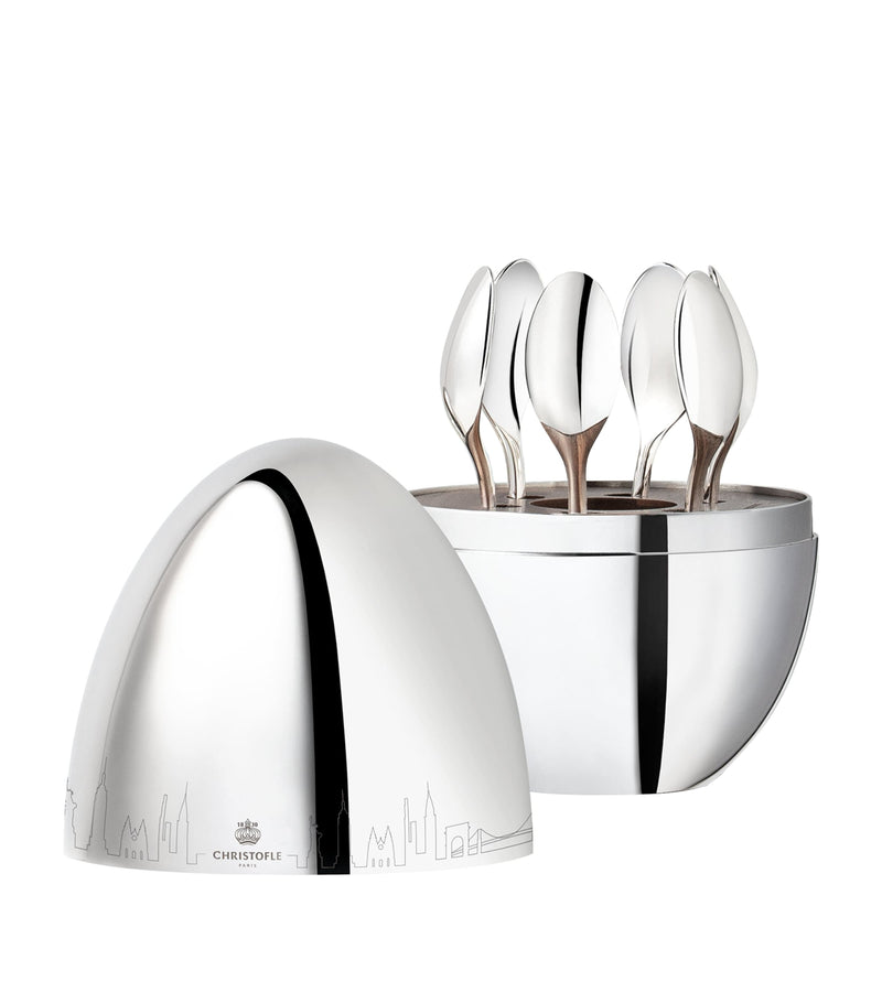 Christofle New York Mood 6-piece espresso spoon canteen - British product