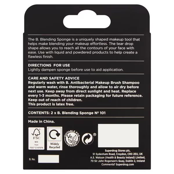 Pack de 2 outils de maquillage éponge de mélange DNR B. - Produit britannique