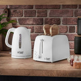 Russell Hobbs white plastic 2 slice toaster (British brand)
