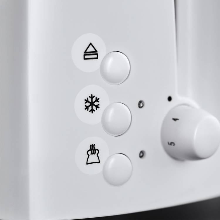 Russell Hobbs white plastic 2 slice toaster (British brand)