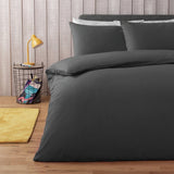 Habitat plain black bedding set single, imported from the UK