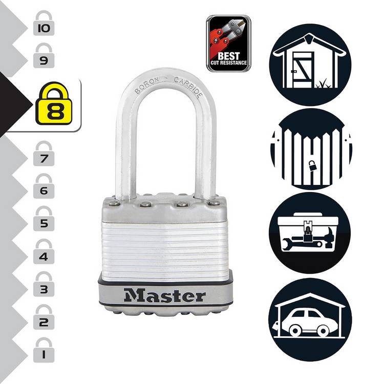 Master Lock Excell padlock H8.6 W4.5 D2.7cm, UK version