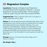 WeightWorld Magnesium Complex 180 capsules, imported from the UK