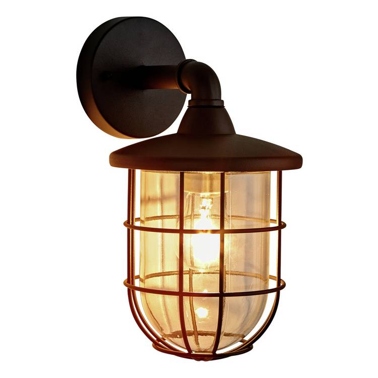 Argos Home Indira grey outdoor cage wall lantern, UK version