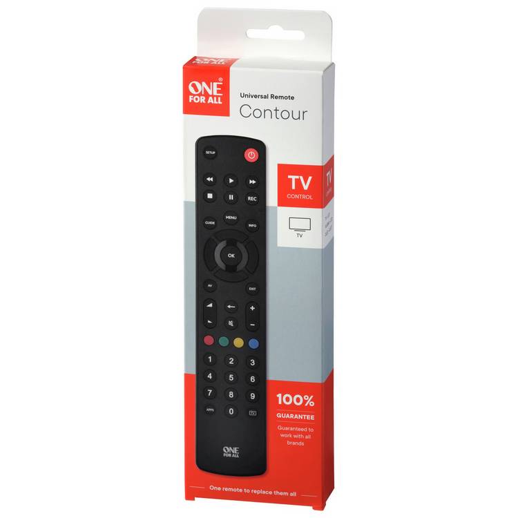 One For All Contour universal TV remote control, UK version