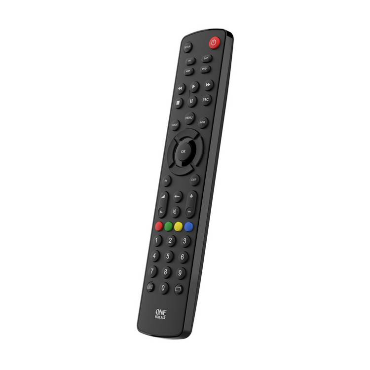 One For All Contour universal TV remote control for 4 devices (British brand)