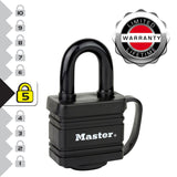 Master Lock thermoplastic weatherproof padlock, UK version