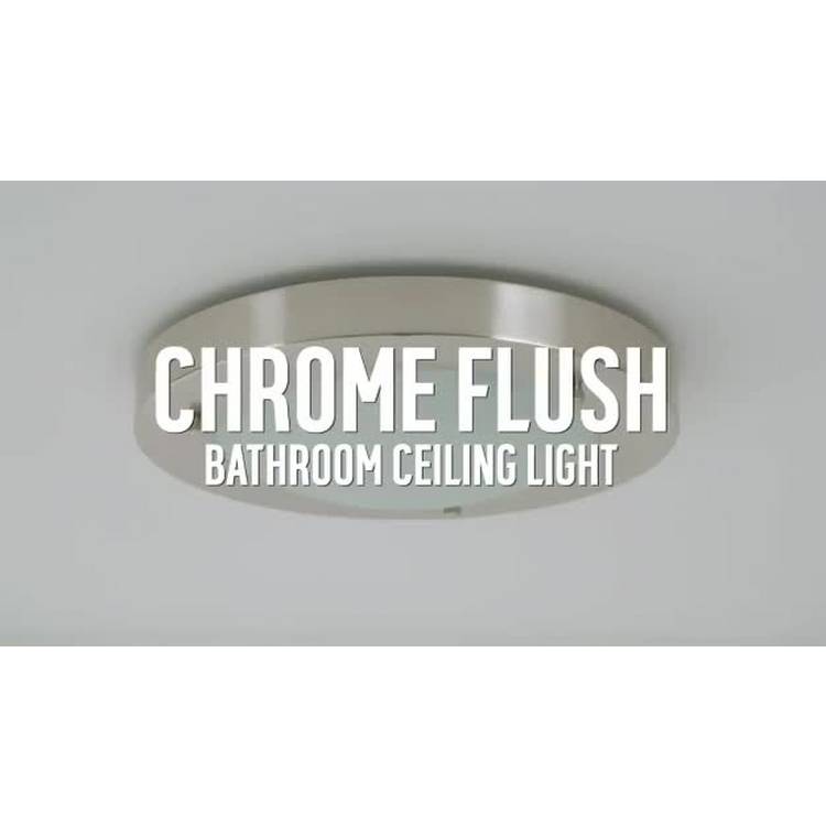Argos Home chrome flush ceiling light, UK version