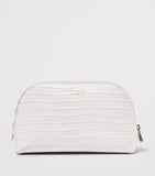Aspinal of London small leather croc-embossed cosmetic case - British product