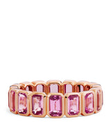 Harrods Anita Ko Rose Gold and Pink Sapphire Bezel Ring- Buy online at McGrocer